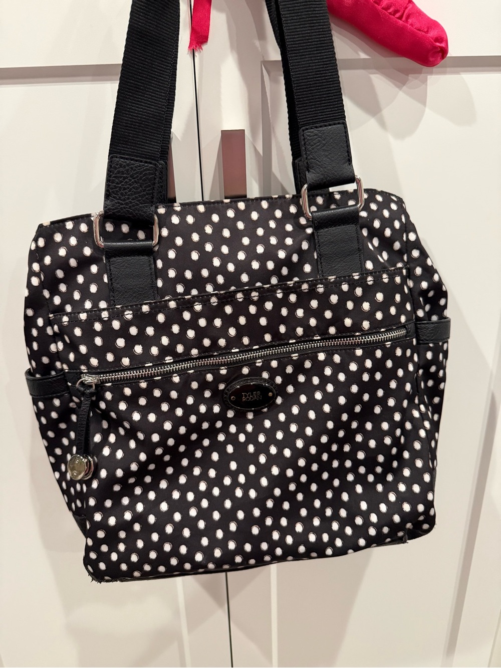 Tyler Rodan Black and White Polka Dot Shoulder Bag